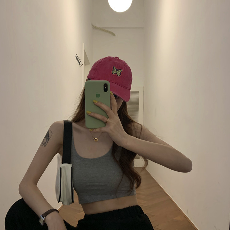 Top de damă scurt model nou cu decolteu rotund în mai multe culori