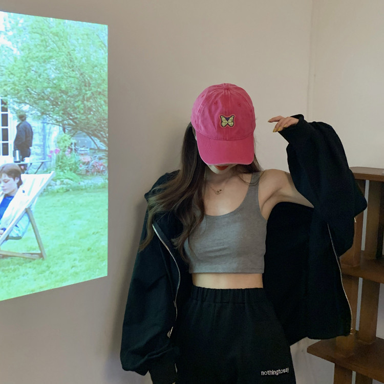 Top de damă scurt model nou cu decolteu rotund în mai multe culori