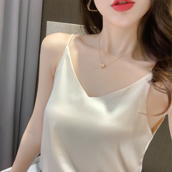 Maieu de damă din mătase cu decolteu spitz