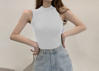 Maieu casual de damă, cu guler semi-înalt