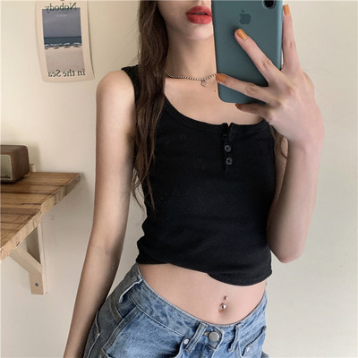 Maieu modern de damă cu nasturi și bretele largi