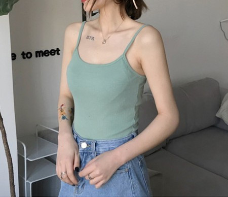 Dnevni ženski ženski pripijeni model s tankim naramenicama