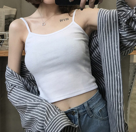 Dnevni ženski ženski pripijeni model s tankim naramenicama