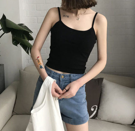 Dnevni ženski ženski pripijeni model s tankim naramenicama