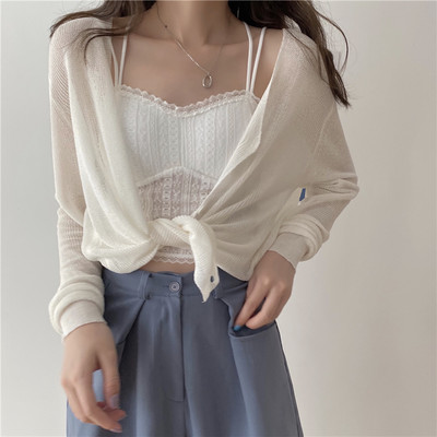 Novi model kratke majice bez rukava od čipke s podstavom