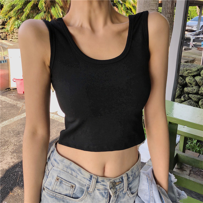 Maieu scurt casual de damă cu bretele în patru culori