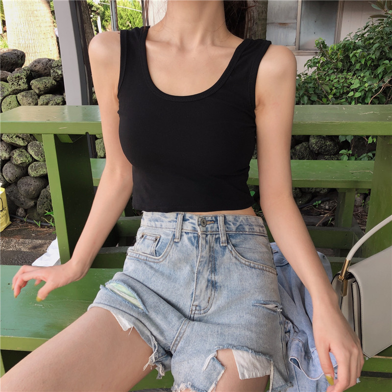 Maieu scurt casual de damă cu bretele în patru culori