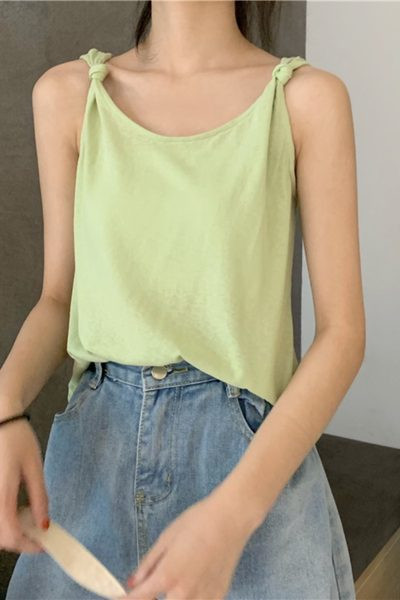 Maieu zilnic cu bretele largi și noduri