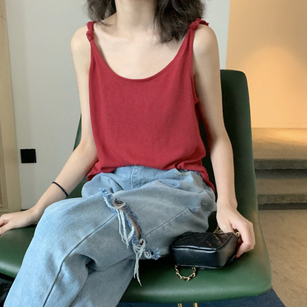 Maieu zilnic cu bretele largi și noduri