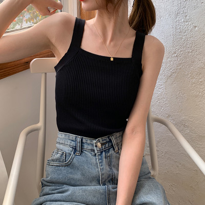 Top de damă simplu, cu decolteu pătrat