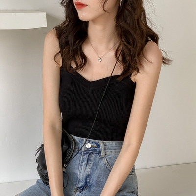 Maieu de damă din catifea cu bretele largi