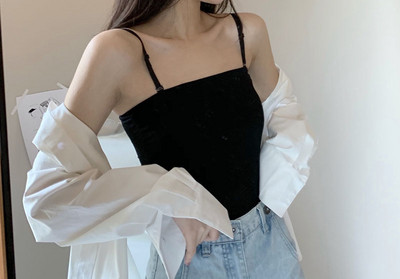 Maiou curat de damă, model nou, cu bretele subțiri