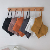 Top de vară de damă cu bretele subțiri și decolteu spitz