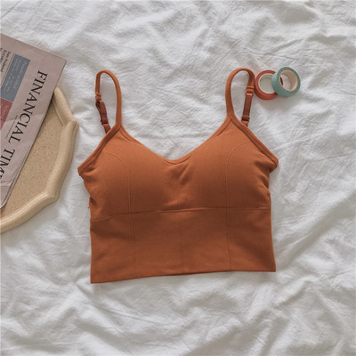 Top de vară de damă cu bretele subțiri și decolteu spitz