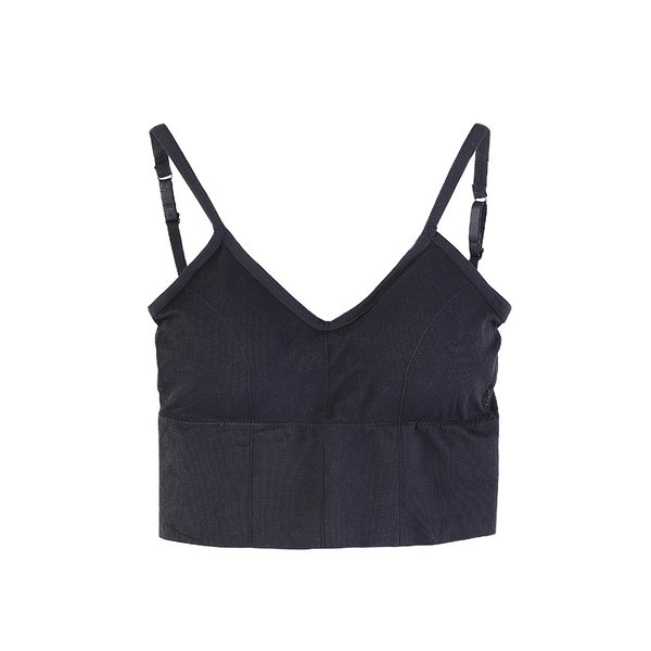 Top de vară de damă cu bretele subțiri și decolteu spitz