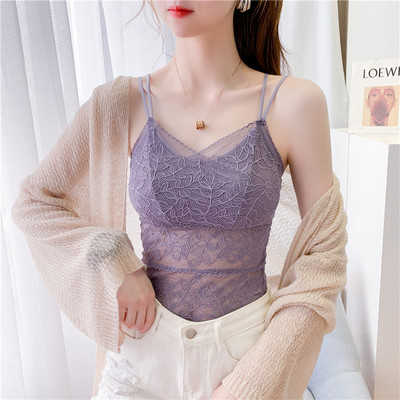 Bustiera dama din dantela - cu bretele subtiri