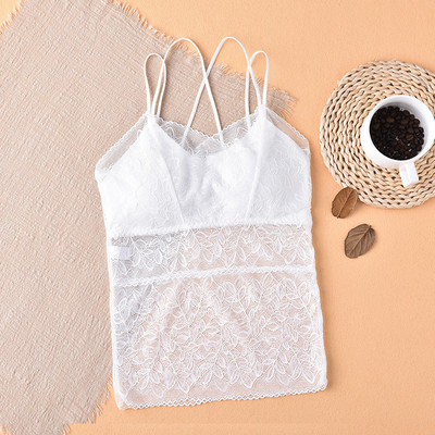 Bustiera dama din dantela - cu bretele subtiri