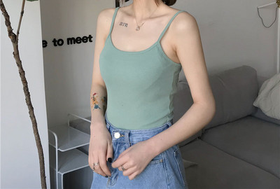 Maieu curat de dama cu bretele subtiri in mai multe culori