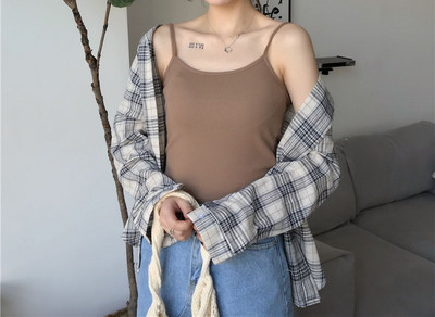 Maieu curat de dama cu bretele subtiri in mai multe culori