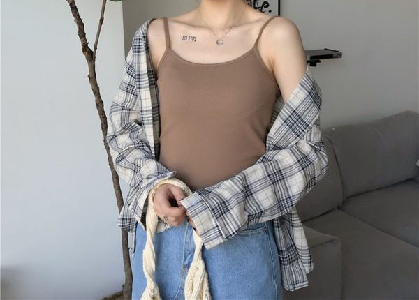 Maieu curat de dama cu bretele subtiri in mai multe culori