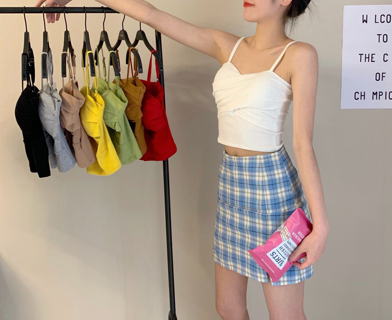 Maieu casual dama cu bretele subtiri