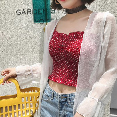 Γυναικείο αμάνικο κλασικό μοντέλο με λεπτά τιραντάκια  νέο μοντέλο πουά 