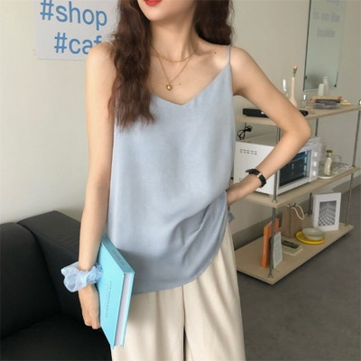 Maieu lat de damă cu bretele subțiri în trei culori