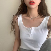 Maieu modern de damă cu nasturi și bretele largi