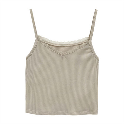 Maieu scurt de damă cu dantelă la decolteu