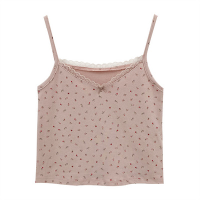 Maieu scurt de damă cu dantelă la decolteu