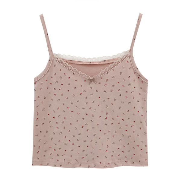 Maieu scurt de damă cu dantelă la decolteu