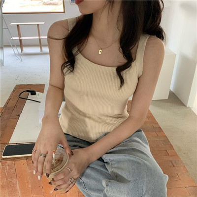 Maieu de damă din catifea cu bretele largi și decolteu pătrat