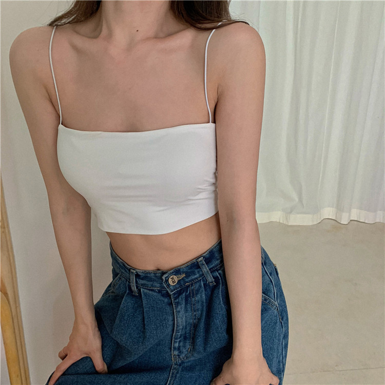 Maieu scurt de dama cu bretele subtiri in mai multe culori