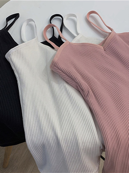 Maieu zilnic cu bretele subțiri și decolteu spitz