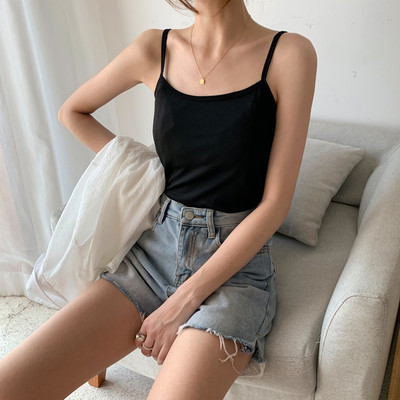 Novi model ljetne majice bez rukava na tanke naramenice običan model