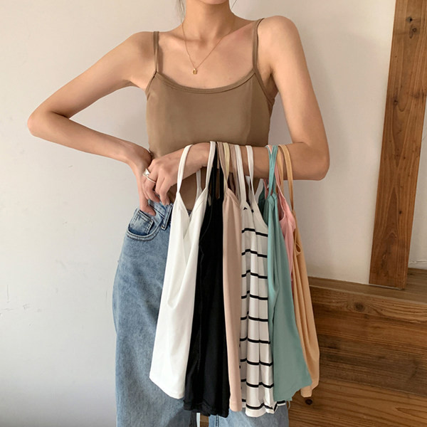 Novi model ljetne majice bez rukava na tanke naramenice običan model