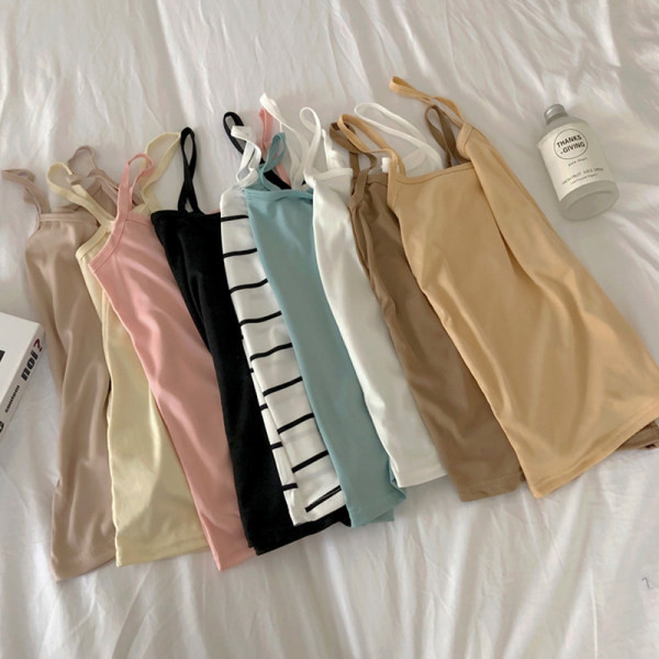 Novi model ljetne majice bez rukava na tanke naramenice običan model