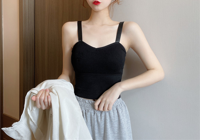 Maieu de dama cu bretele subtiri - model scurt