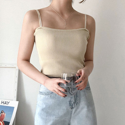 Γυναικεία αμάνικι μπλούζα με λεπτά τιραντάκια για γυναίκες