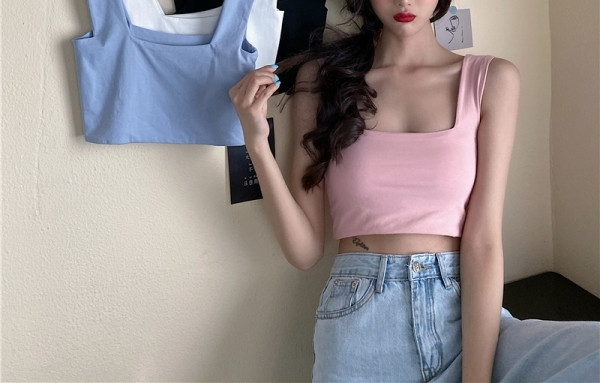 Maieu scurt de damă cu bretele largi