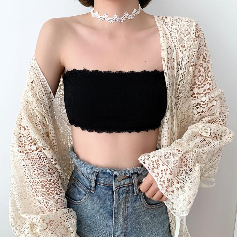 Bustiera scurta din dantela pentru femei