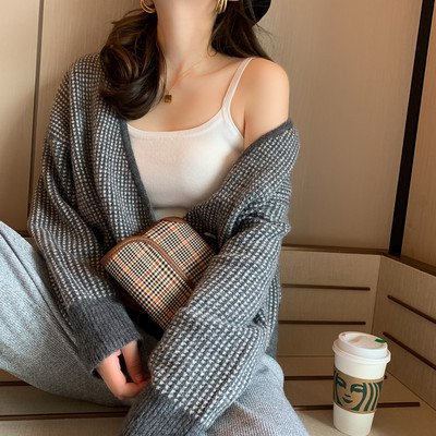 Maieu de damă tricotat subțire cu bretele subțiri