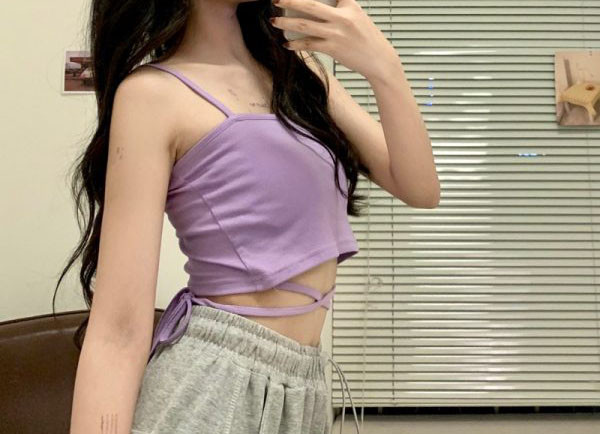 Maieu scurt de damă cu legături încrucișate