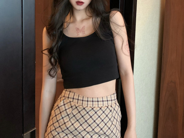 Maieu scurt casual de damă, cu bretele largi