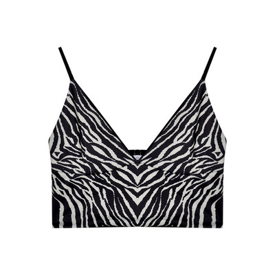 Bustieră modernă de damă cu bretele subțiri și model animal