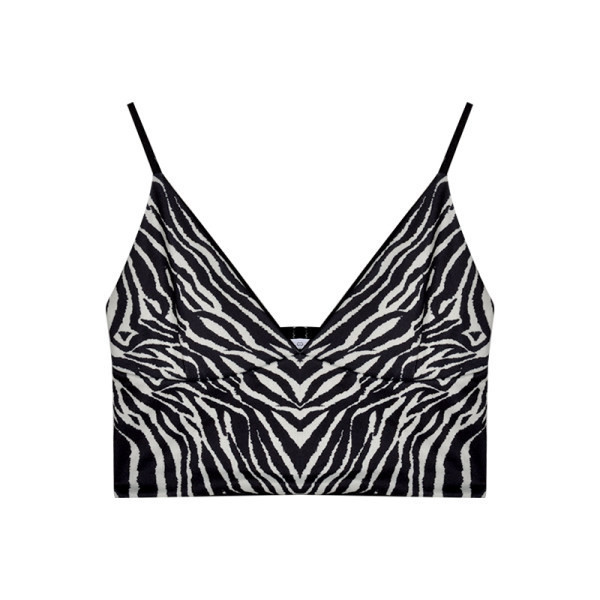 Bustieră modernă de damă cu bretele subțiri și model animal