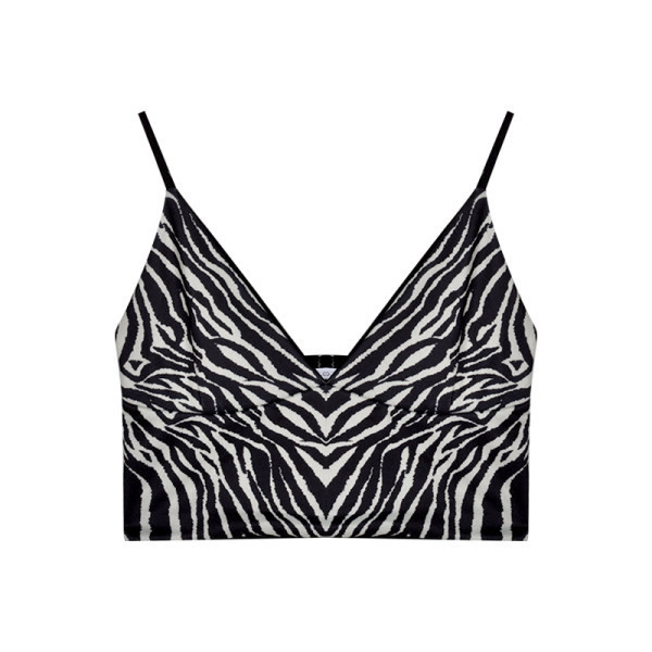 Bustieră modernă de damă cu bretele subțiri și model animal