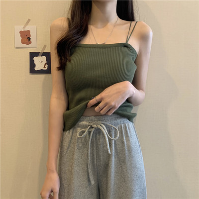 Maieu de damă din catifea cu bretele subțiri