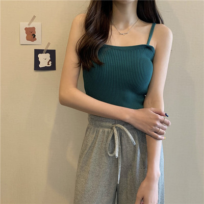 Maieu de damă din catifea cu bretele subțiri