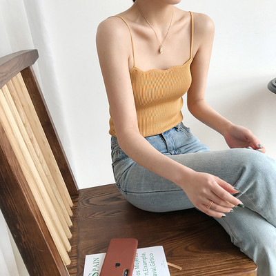 Maiou din catifea, cu bretele subțiri